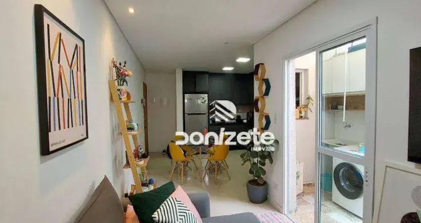 Apartamento com 2 dormitórios à venda, 52 m² por r$ 400.000,00 - vila humaitá - santo andré/sp