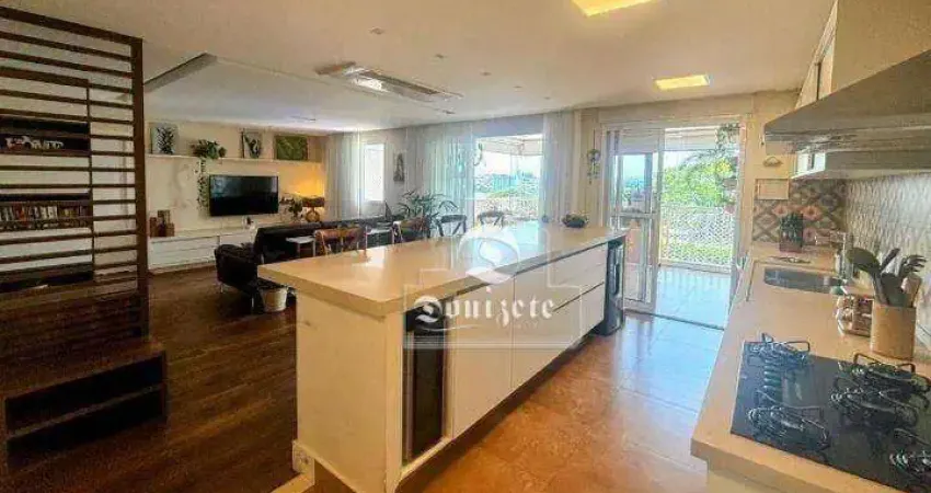 Apartamento com 3 dormitórios para alugar, 124 m² por r$ 12.266,67/mês - campestre - santo andré/sp
