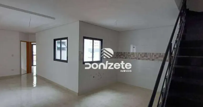 Cobertura com 2 dormitórios à venda, 120 m² por r$ 610.000,00 - vila pires - santo andré/sp