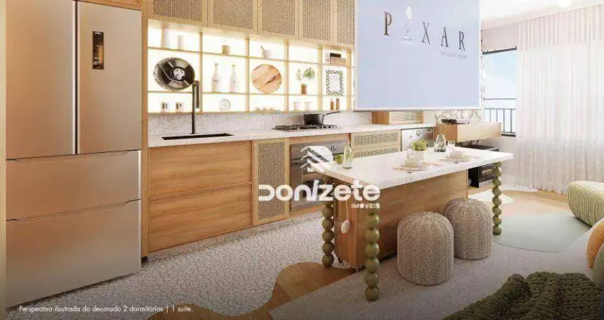 Apartamento com 2 dormitórios à venda, 47 m² por r$ 471.270,33 - jardim - santo andré/sp