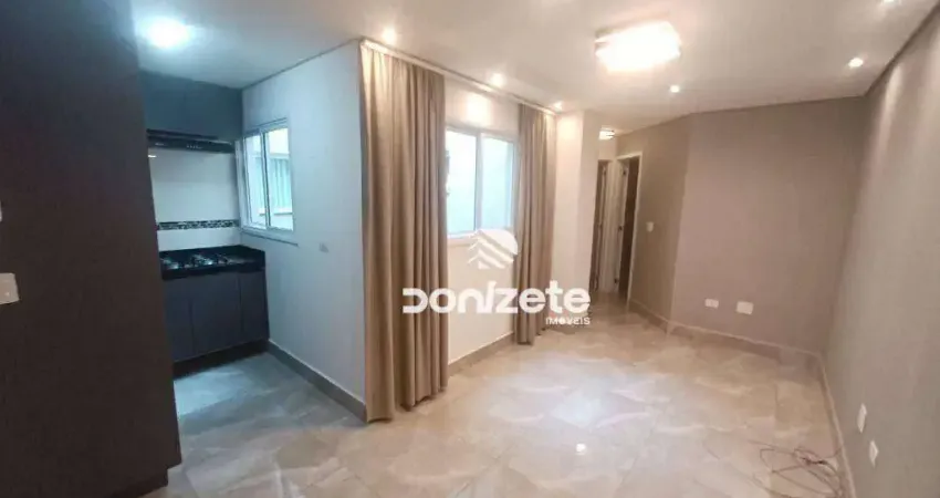 Cobertura com 2 dormitórios para alugar, 81 m² por r$ 3.354,17/mês - campestre - santo andré/sp