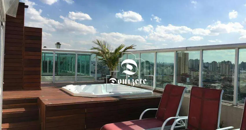 Cobertura com 3 dormitórios, 160 m² - venda por r$ 1.400.000,00 ou aluguel por r$ 8.420,00/mês - campestre - santo andré/sp