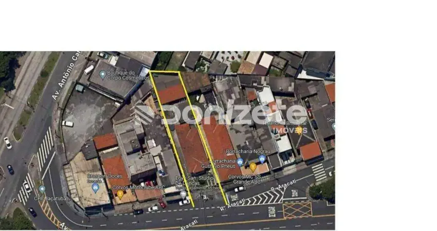 Terreno Comercial de 418 m² em Santo André (Vila Curuçá) – Financia e Permuta