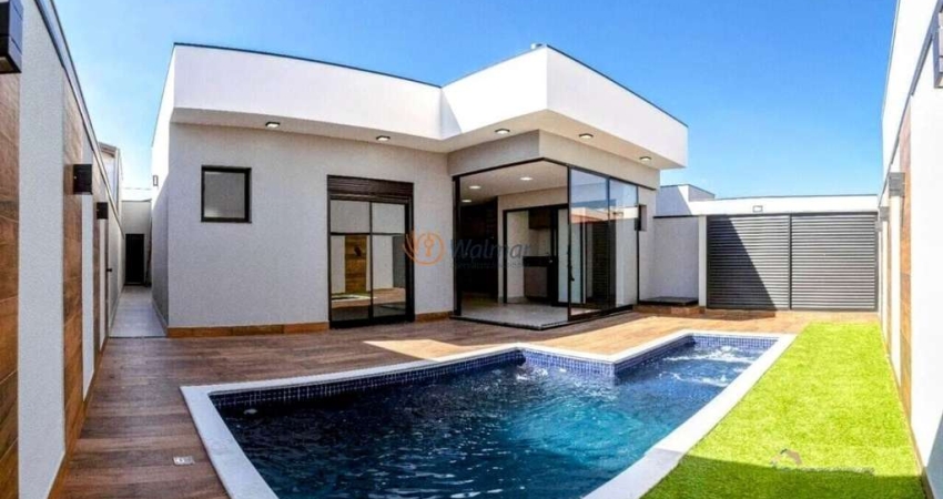 Casa de luxo em condomínio à venda em Paulínia-SP, Parque Bom Retiro: 3 quartos, 3 suítes, 3 salas, 5 banheiros, 4 vagas, 188,12 m².