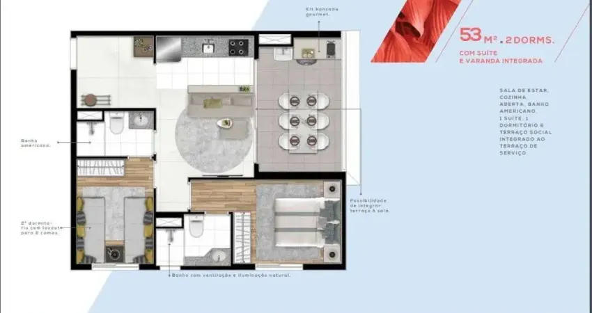 Apartamento à venda, no side barra funda em são paulo, barra funda, com 2 quartos, 53.70m²