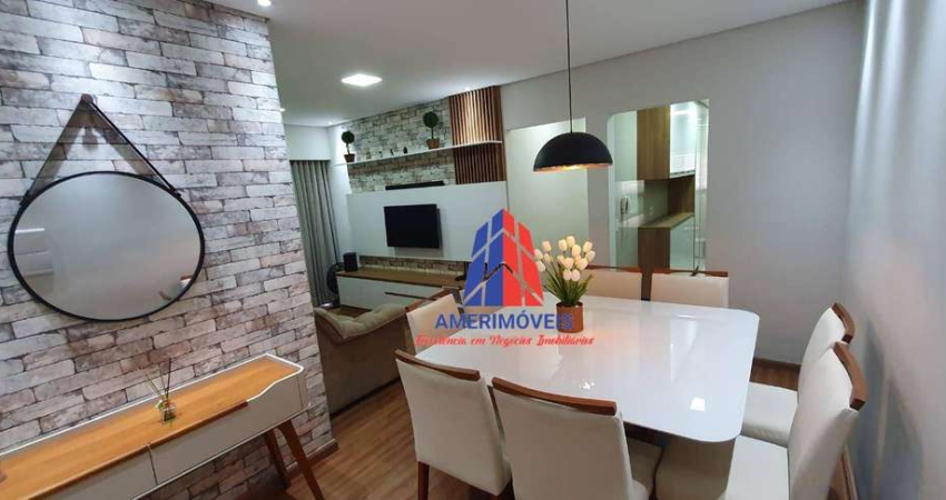 Apartamento com 3 dormitórios à venda, 81 m² por R$ 610.000,00 - Jardim São José - Americana/SP
