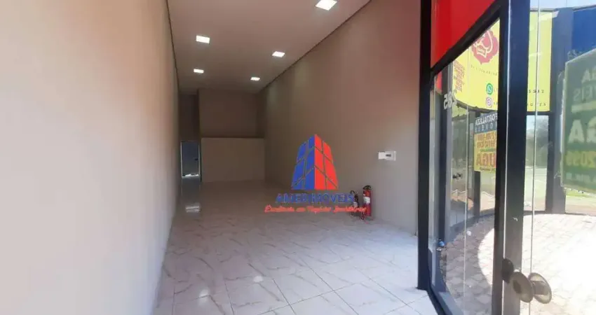 Salão para alugar, 93 m² por r$ 1.122/mês - praia azul - americana/sp