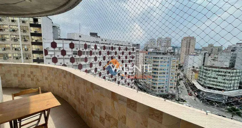 Apartamento com 3 dormitórios à venda, 170 m² por R$ 1.200.000,00 - Gonzaga - Santos/SP