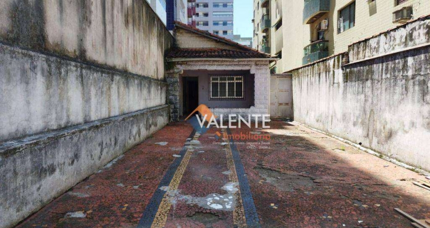 Casa/terreno com 1 dormitório à venda por R$ 850.000 - Boqueirão - Praia Grande/SP