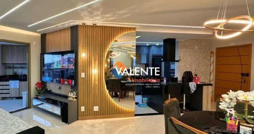 Cobertura mobiliada com 2 dormitórios e varanda gourmet à venda, 103 m² por R$ 1.150.000 - Canto do Forte - Praia Grande/SP