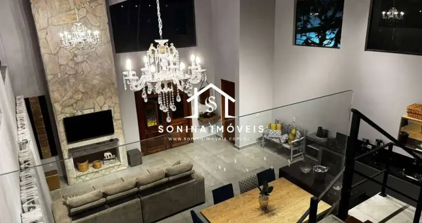 Casa moderna de alto padrão condomínio com portaria 24h em atibaia.