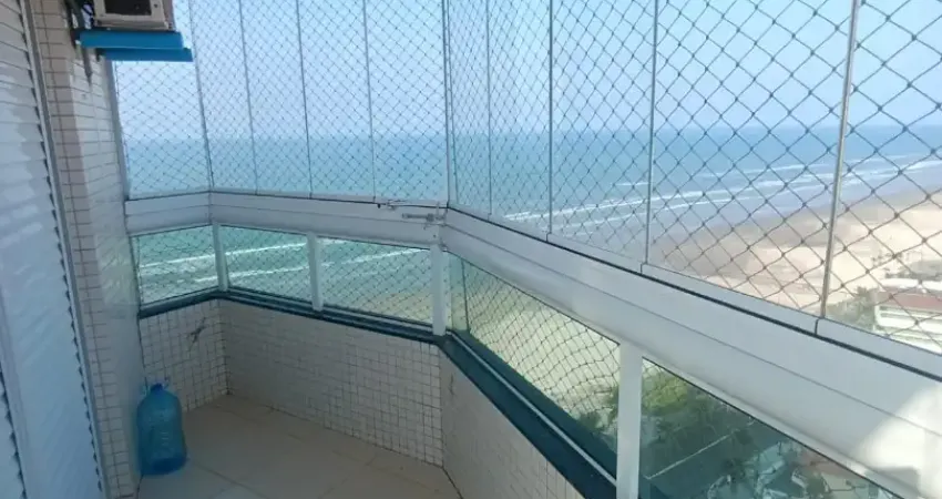 Apartamento 02 dormitórios no caiçara em predio frente mar com lazer completo