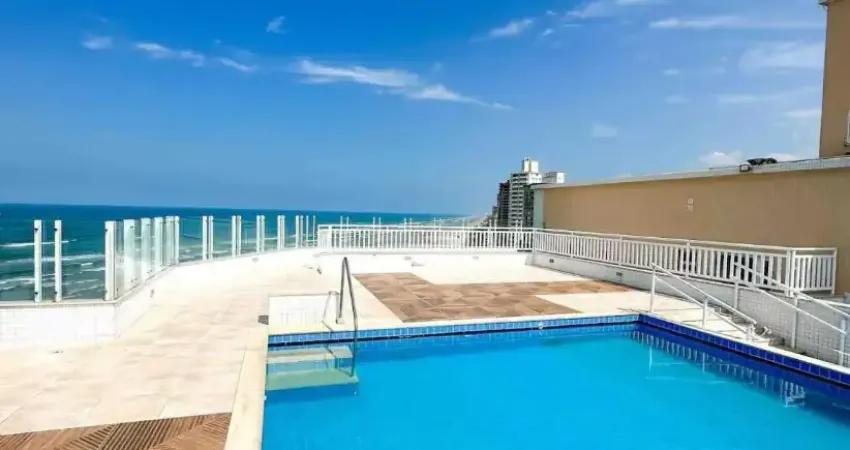 Apartamento 01 dormitório em predio frente mar no baln. maracanã