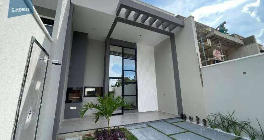 Casa nova a venda com 3 quartos na lagoa redonda | fortaleza, ce