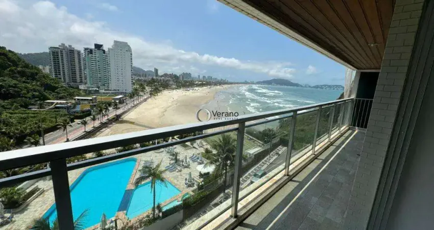 Imóvel mobiliado à beira-mar em guarujá - apartamento com sauna, elevador e área de serviço de praia.