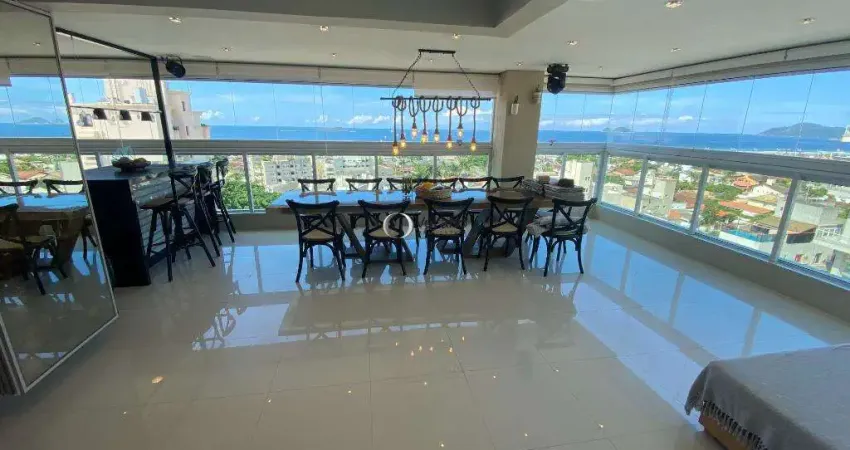 Apartamento à venda na enseada, guarujá - mobiliado, piscina e vista para o mar