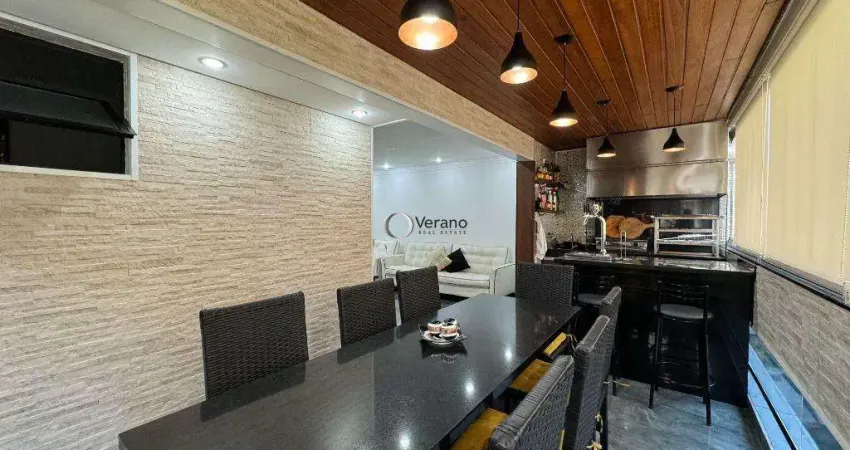 Apartamento com 3 dormitórios à venda, 124 m² por r$ 780.000,00 - enseada - guarujá/sp