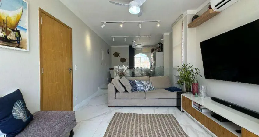 Imóvel mobiliado com sacada e churrasqueira na enseada, guarujá