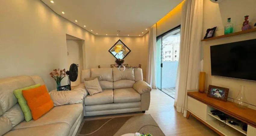 Apartamento com 3 dormitórios à venda, 100 m² por r$ 560.000,00 - pitangueiras - guarujá/sp