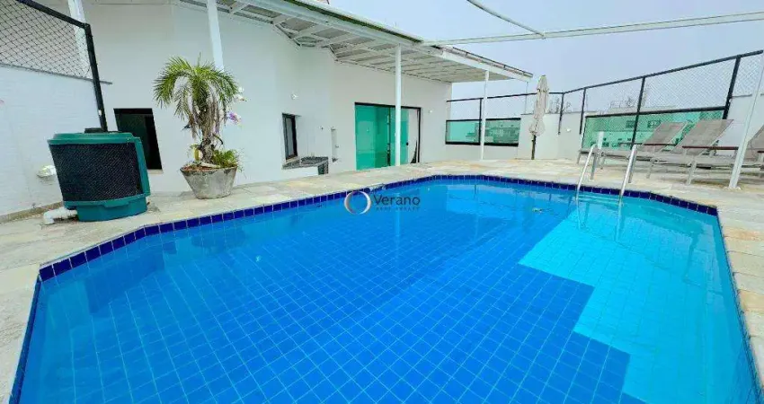 Magnifica cobertura em frente ao mar, lazer privativo, 4 vagas