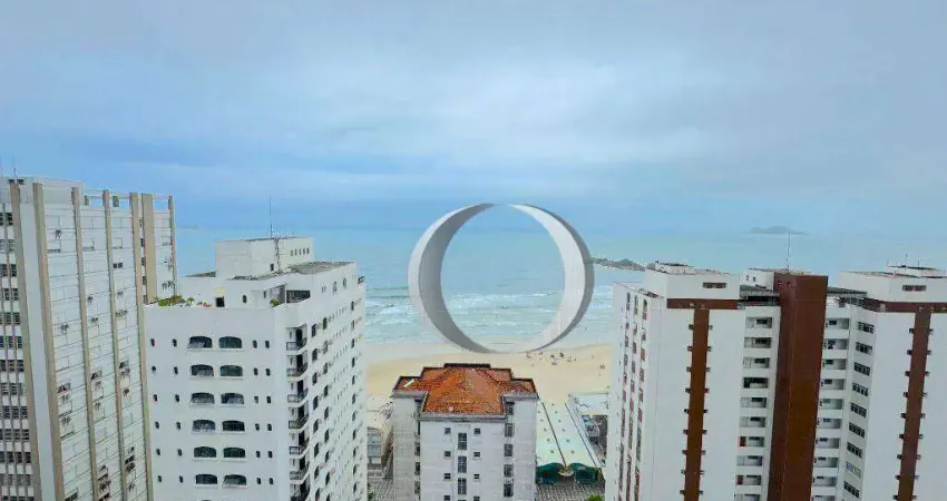 Apartamento na Pitangueiras com vista para o mar, 2 vagas, lazer e serviço de praia