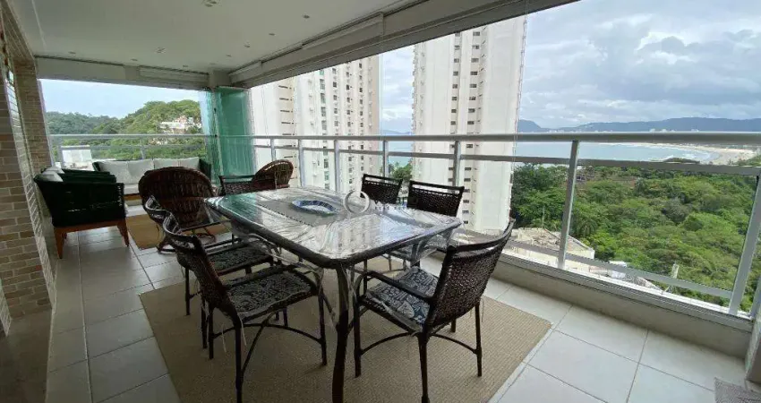 Apartamento de alto padrão na praia da enseada, com vista para o mar