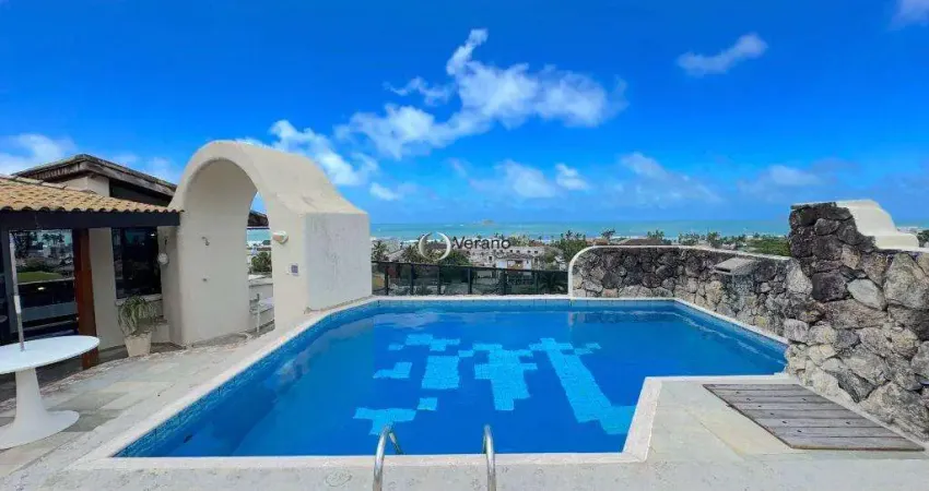 Cobertura de luxo na enseada, guarujá - 3 vagas, mobiliada e com vista para o mar