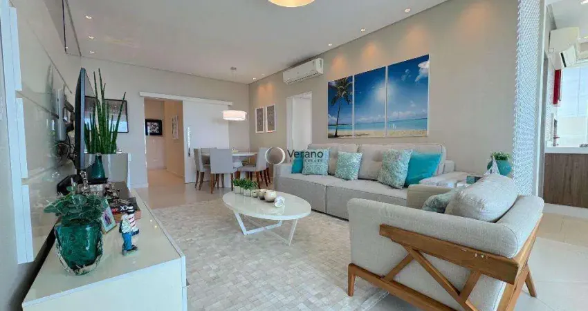 Apartamento a venda na enseada com vista para o mar, 3 suítes e 2 vagas