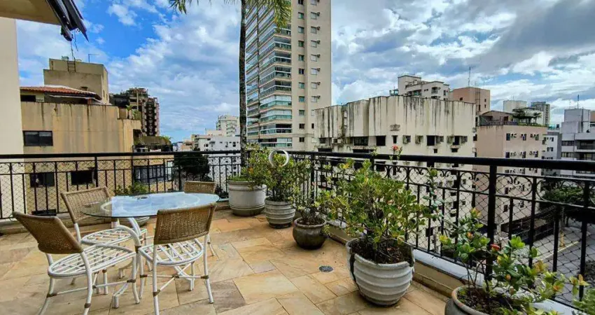 Cobertura duplex reformada em fino acabamento, poucos metros da praia da enseada - guarujá/sp