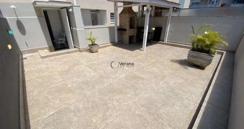 Cobertura pnthouse com 2 quartos sendo 1 suíte, churrasqueira privativa e solarium, localizada na praia da enseada