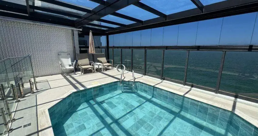 Espetacular cobertura duplex com lazer privativo e linda vista para o mar