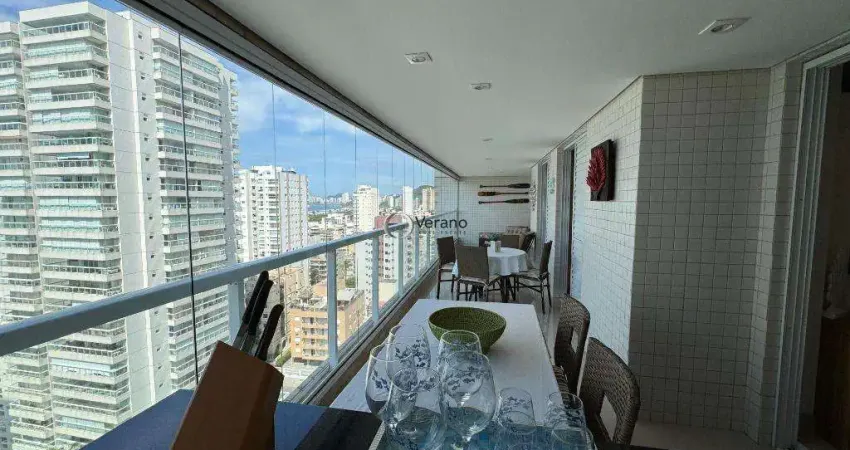 Apartamento com 3 dormitórios à venda, 124 m² por r$ 1.500.000,00 - enseada - guarujá/sp