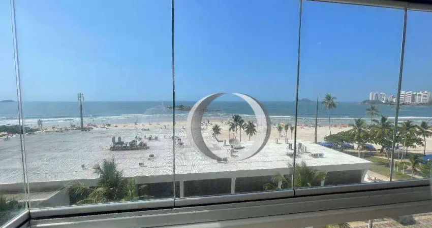 Guarujá Centro frente mar, apartamento de alto padrão com 3 suites e 2 vagas