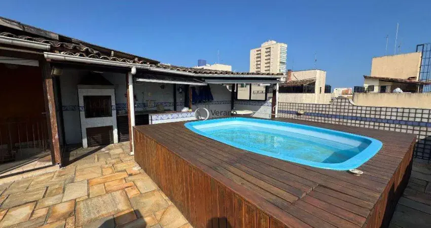 Cobertura com 3 dormitórios à venda, 180 m² por r$ 450.000,00 - enseada - guarujá/sp