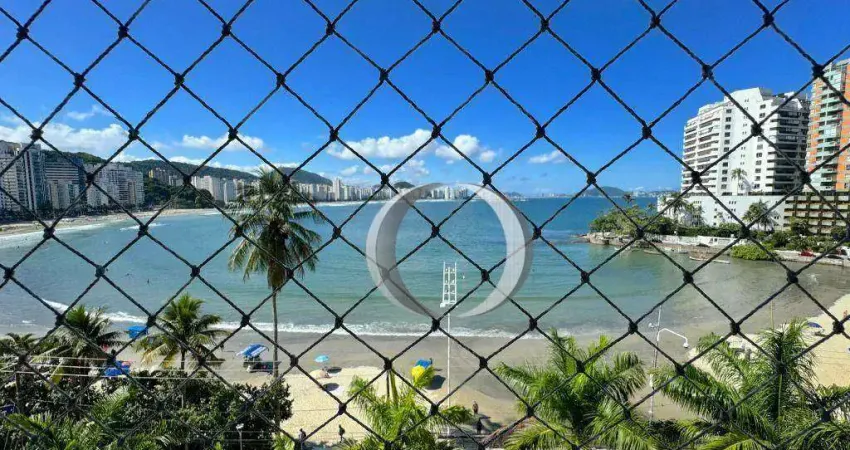 Apartamento frente mar com varanda gourmet, 3 quartos, 2 vagas à venda, 120 m² por R$ 1.700.000 - Astúrias - Guarujá/SP