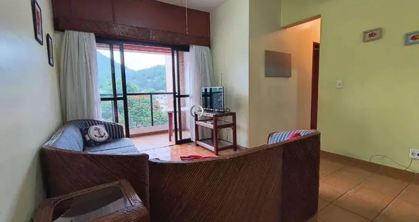 Apartamento beira-mar mobiliado com varanda e elevador na enseada, guarujá