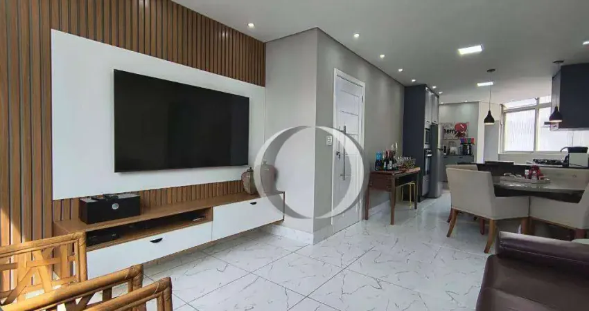 Apartamento reformado com 2 dormitórios, à venda por R$ 550.000 - Pitangueiras - Guarujá/SP