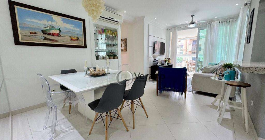 Apartamento com 3 suítes, varanda gourmet, 2 vagas à venda, 127 m² por R$ 950.000 - Enseada - Guarujá/SP