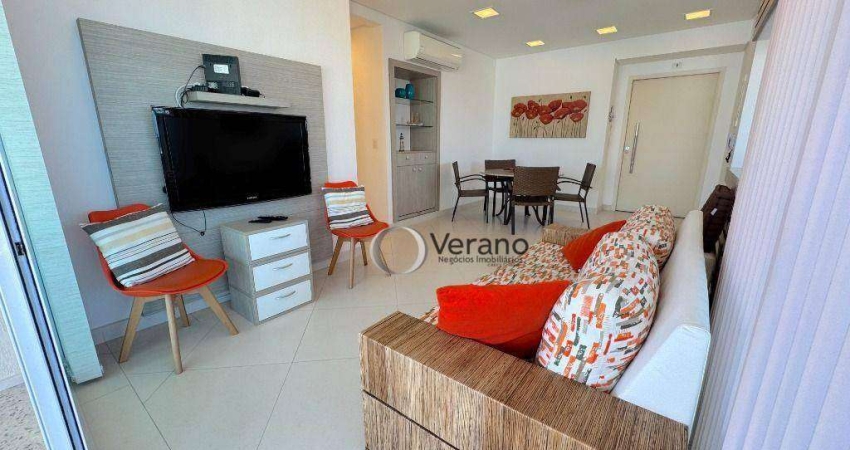 Apartamento com 3 suítes, varanda gourmet, vista para o mar, 2 vagas à venda, 127 m² por R$ 1.060.000 - Enseada - Guarujá/SP