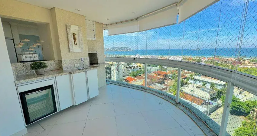 Apartamento reformado com 3 suítes, varanda gourmet, 2 vagas à venda, 127 m² por r$ 1.400.000 - enseada - guarujá/sp