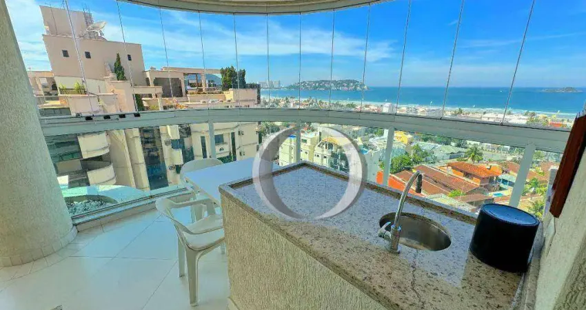Apartamento com 3 suítes, varanda gourmet, 2 vagas à venda, 127 m² por R$ 1.200.000 - Enseada - Guarujá/SP