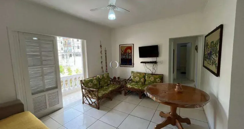 Apartamento beira-mar mobiliado com varanda na enseada, guarujá