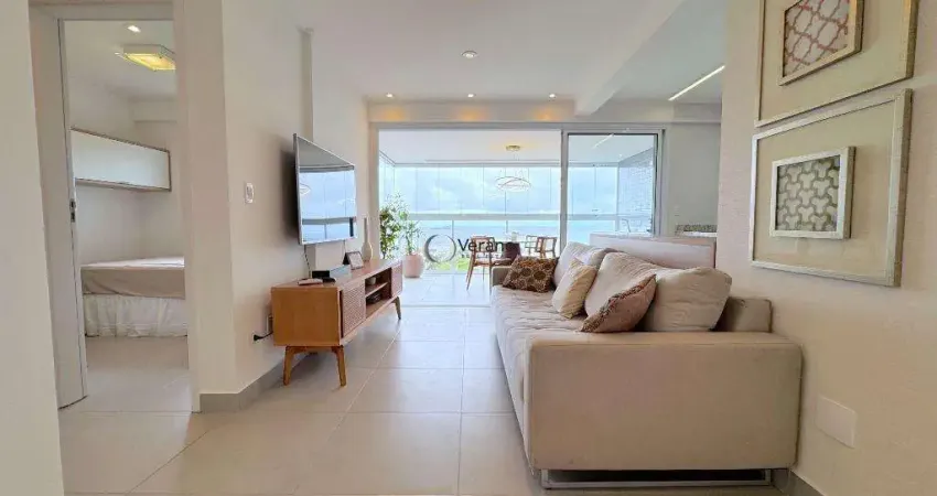 Apartamento com vista total para o mar, 2 quartos, sendo 1 suíte à venda, 64 m² por r$ 1.050.000 - enseada -
