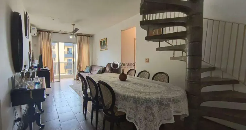 Cobertura duplex vista mar com 3 dormitórios à venda, 200 m² por r$ 750.000 - enseada - guarujá/sp