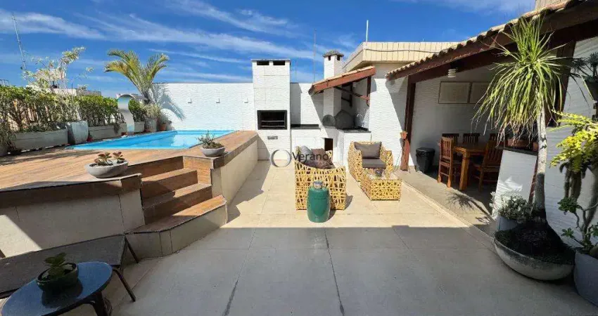 Cobertura penthouse com piscina e espaço gourmet, 3 quartos (sendo 1 suíte), 2 vagas à venda, 162 m² por r$ 800.000 - enseada - gu