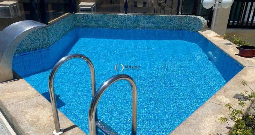 Cobertura a venda na enseada com piscina e espaço gourmet, 3 vagas - guarujá/sp