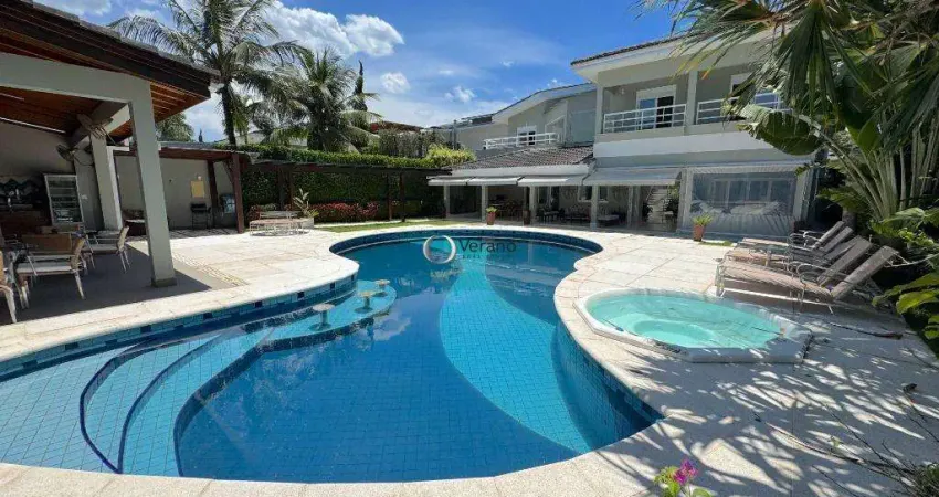 Casa a venda no acapulco com 5 suítes, espaço gourmet, piscina e hidromassagem