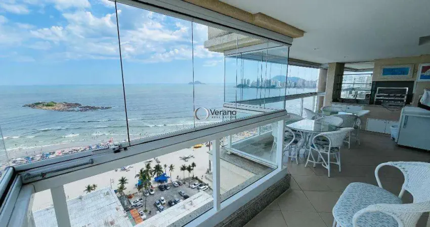 Apartamento com 3 dormitórios à venda, 164 m² por r$ 2.300.000,00 - pitangueiras - guarujá/sp