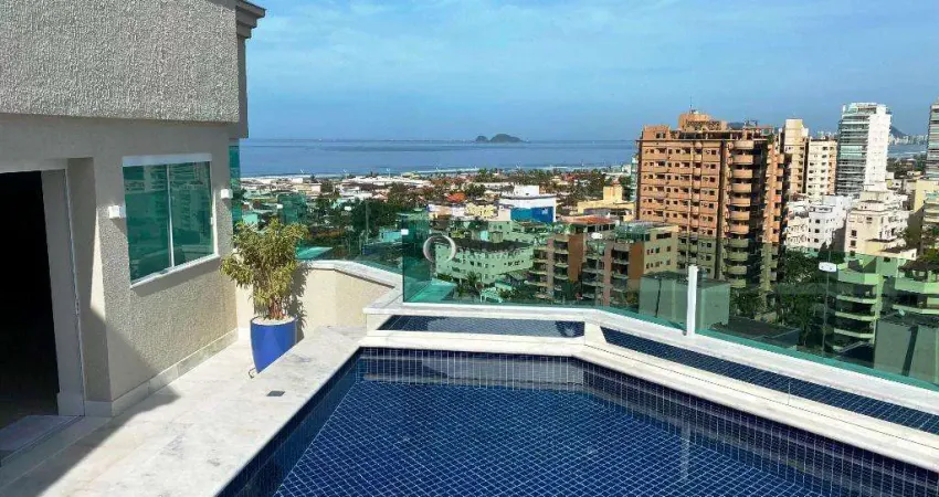 Cobertura com 2 dormitórios à venda, 230 m² por r$ 2.200.000,00 - enseada - guarujá/sp