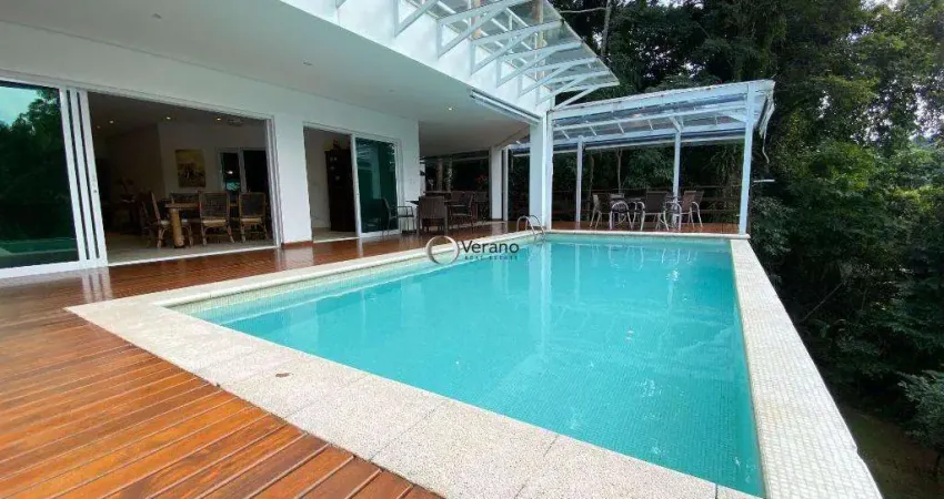 Casa com 6 dormitórios à venda, 795 m² por r$ 6.000.000,00 - condominio iporanga - guarujá/sp